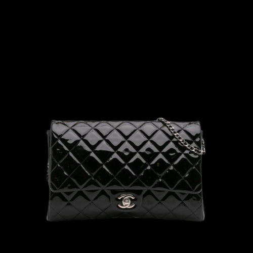 Black Leather Chanel Flap Bag