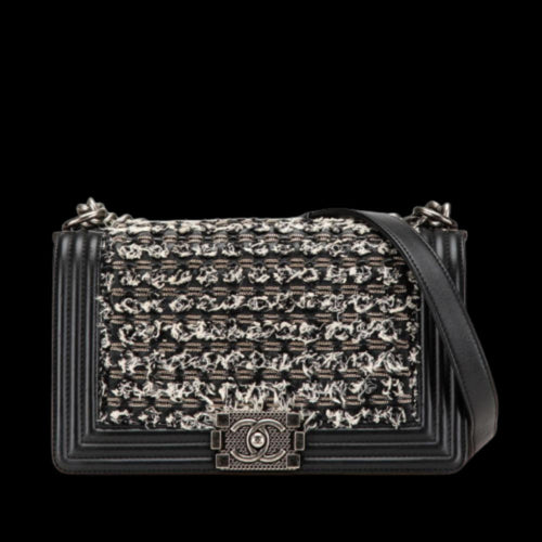 Black Leather Chanel Crossbody Bag