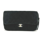 Black Leather Chanel Shoulder Bag