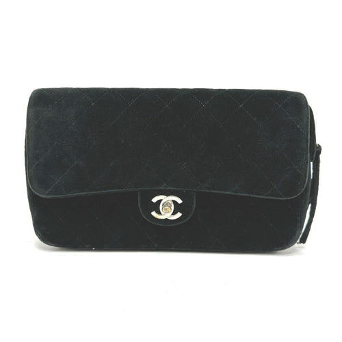 Black Leather Chanel Shoulder Bag