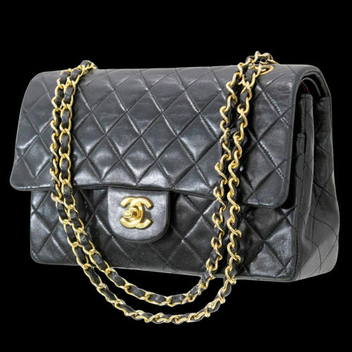 Black Leather Chanel Flap Bag
