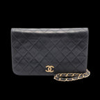 Black Leather Chanel Flap Bag