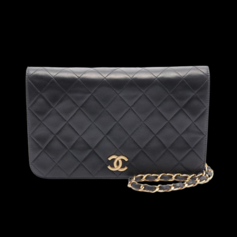 Black Leather Chanel Flap Bag