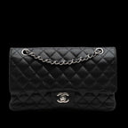 Black Leather Chanel Shoulder Bag