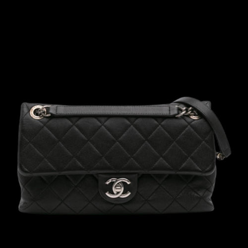 Black Leather Chanel Flap Bag