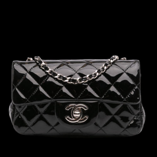 Black Leather Chanel Flap Bag