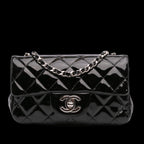 Black Leather Chanel Flap Bag