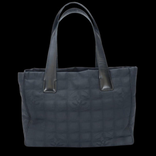 Black Leather Chanel Travel Line