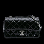 Black Leather Chanel Flap Bag