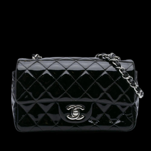 Black Leather Chanel Flap Bag