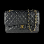 Black Leather Chanel Crossbody Bag
