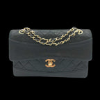 Black Leather Chanel Shoulder Bag