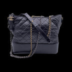 Black Leather Chanel Shoulder Bag