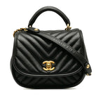 Black Leather Chanel Travel Bag