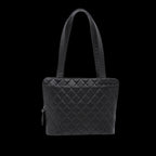 Black Leather Chanel Shoulder Bag