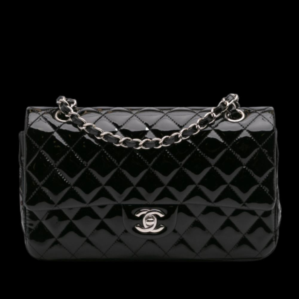 Black Leather Chanel Flap Bag