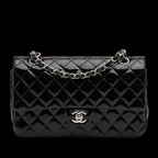 Black Leather Chanel Flap Bag
