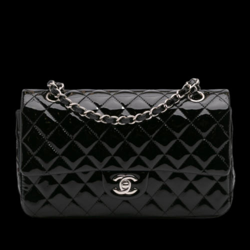 Black Leather Chanel Flap Bag