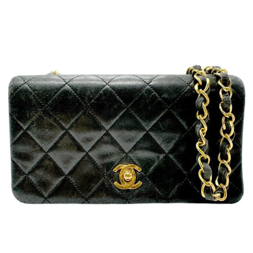 Black Leather Chanel Crossbody Bag