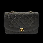Black Leather Chanel Crossbody Bag