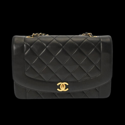 Black Leather Chanel Crossbody Bag
