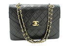 Black Leather Chanel Flap Bag