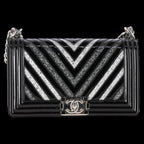 Black Leather Chanel Shoulder Bag
