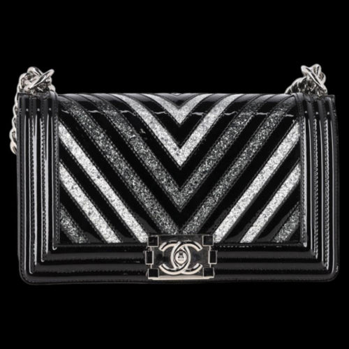 Black Leather Chanel Shoulder Bag