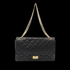 Black Leather Chanel Flap Bag