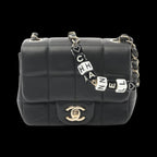 Black Leather Chanel Flap Bag