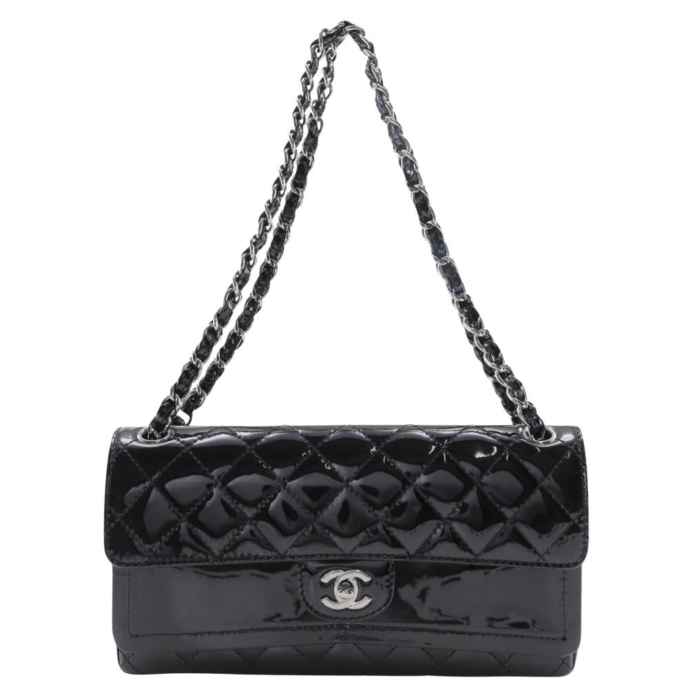 Black Leather Chanel Shoulder Bag