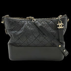 Black Leather Chanel Crossbody Bag