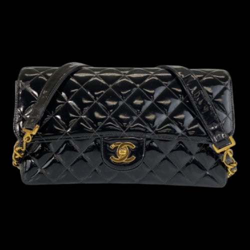 Black Leather Chanel Backpack