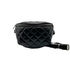Black Leather Chanel Belt Bag