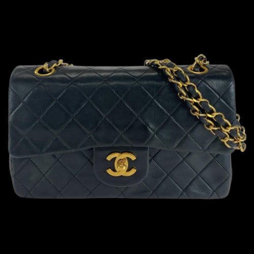 Black Leather Chanel Shoulder Bag
