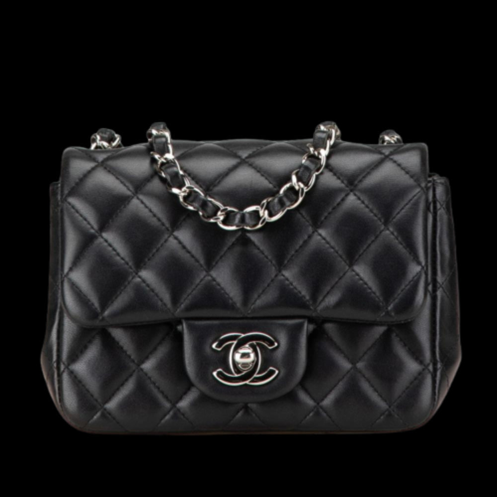 Black Leather Chanel Crossbody Bag