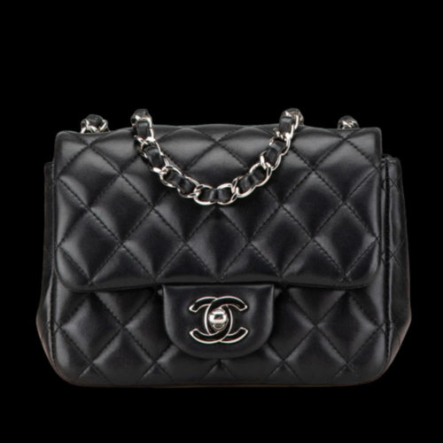 Black Leather Chanel Crossbody Bag