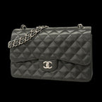 Black Leather Chanel Flap Bag