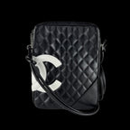 Black Leather Chanel Shoulder Bag