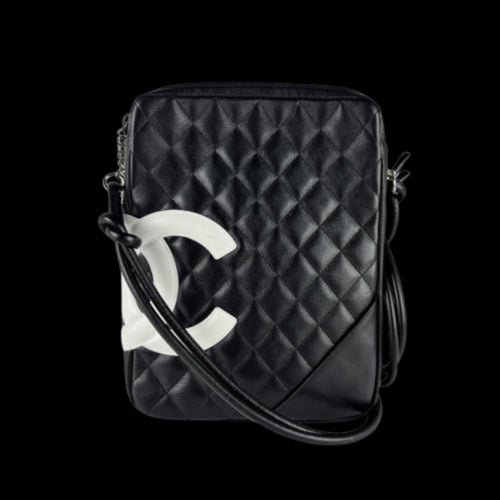 Black Leather Chanel Shoulder Bag