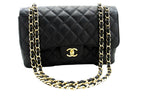 Black Leather Chanel Flap Bag