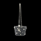 Black Leather Chanel Bucket Bag