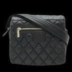 Black Leather Chanel Shoulder Bag