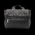Black Leather Chanel Backpack