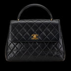 Black Leather Chanel Flap Bag