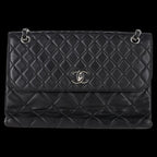 Black Leather Chanel Flap Bag