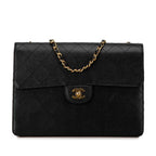 Black Leather Chanel Flap Bag