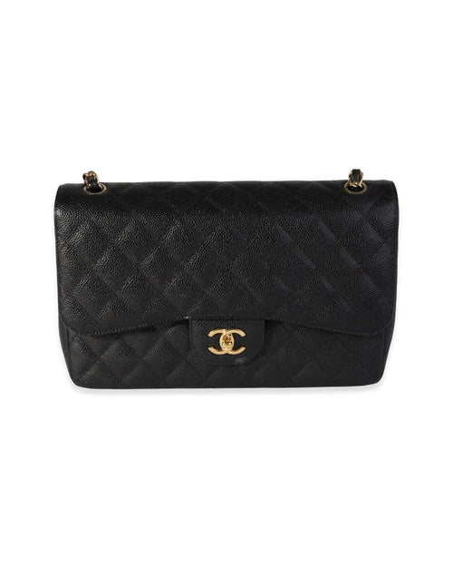 Black Leather Chanel Flap Bag