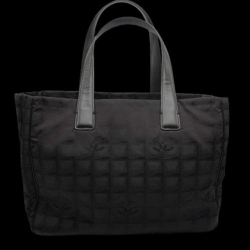 Black Leather Chanel Travel Line