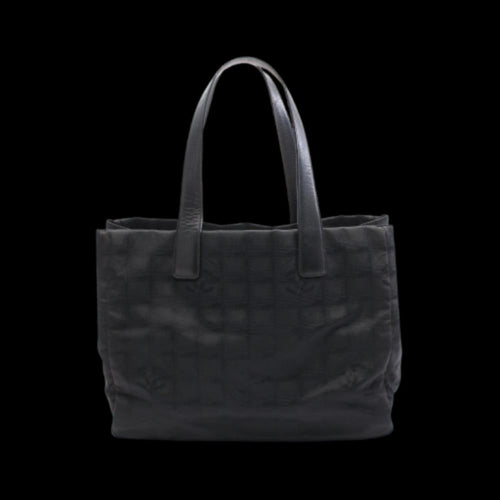 Black Leather Chanel Travel Line